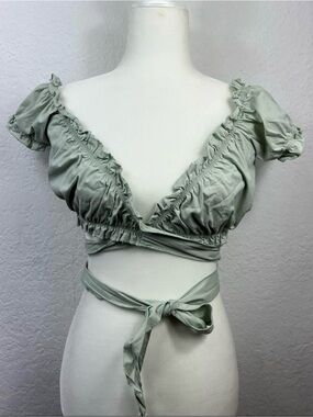 Wrap Ruched Fairy Crop Top